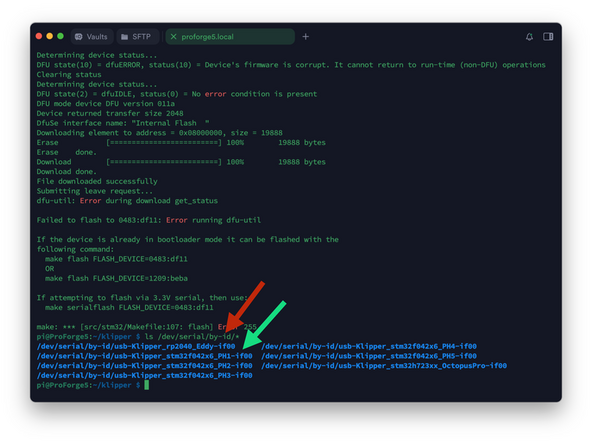 Send the following to verify that the print head has been flashed: