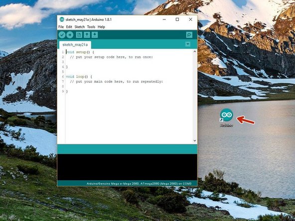 Open the Arduino IDE that you installed in step 2.