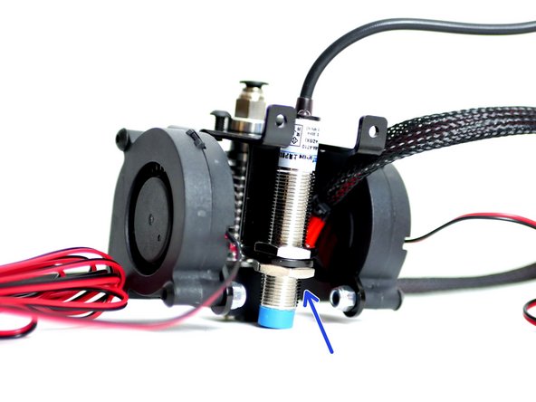 Clamp the probe onto the back of the Hotend Mount.