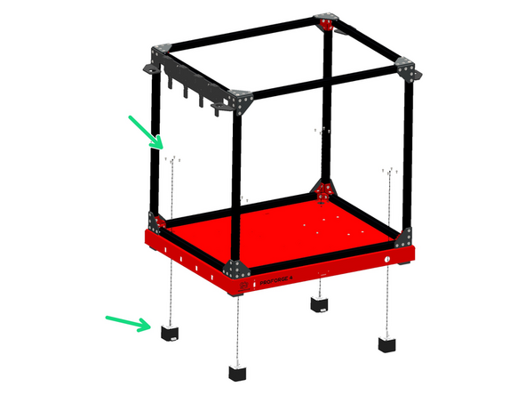 Mount the four NEMA-17 Motors to the base with M3 x 6mm cap head bolts.
