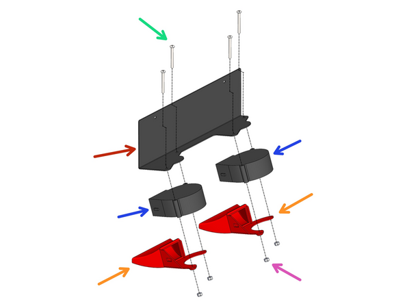 Build the static cooling fan assembly as shown:
