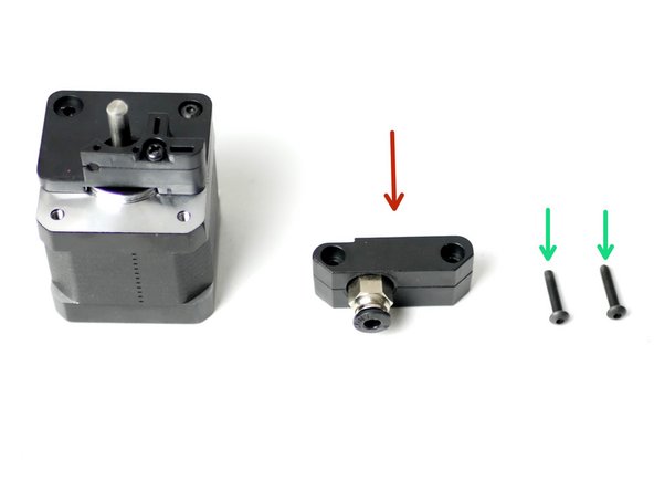 Fix the coupling mount to the face of the motor.