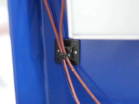 Use the cable tie mounts and cable ties to tidy up the cables.