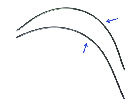 Cut two 35CM lengths of the regular PTFE tubing.