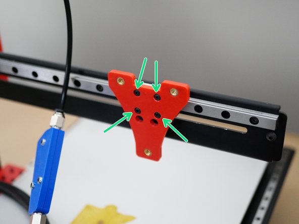 Fix the 3D printed tool carriage to the gantry rail.