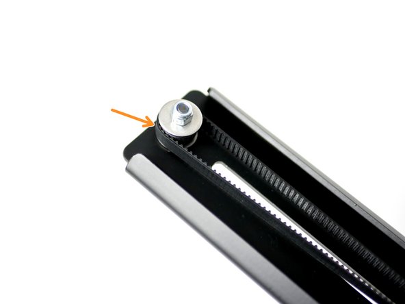 Wrap the belt around the idler making sure that the teeth are on the inside of the loop.