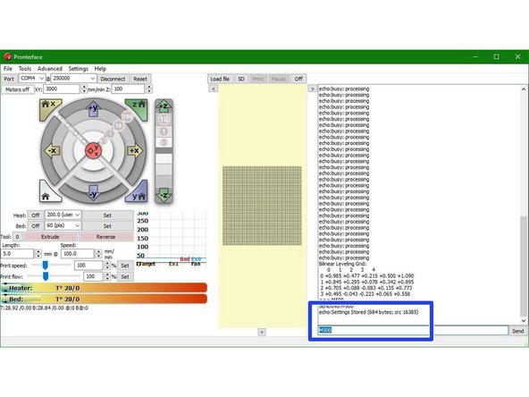 20 points on the print surface will be probed and a mesh of the surface will be created.