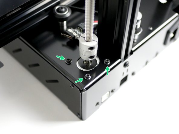 Loosen the bolts holding the z-Motor and adjust its position until the leadscrew is straight when looking at it from behind.