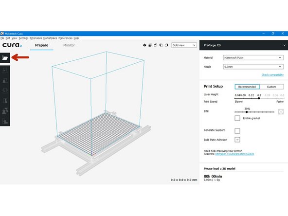 Load the included Benchy model into CURA.