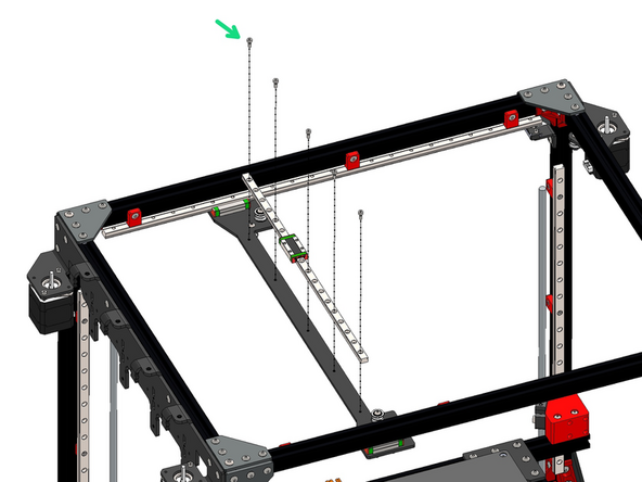 Mount the MGN9 rail onto the gantry.