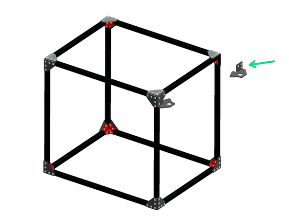 Fix the bracket onto the rear right side of the frame as shown.