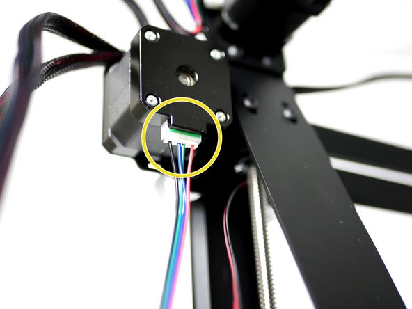 Plug a 1M motor cable into the y-motor.