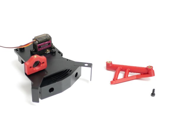 Fix the Angled Fan Mount to the Backplate with one M3 x 8mm bolt.