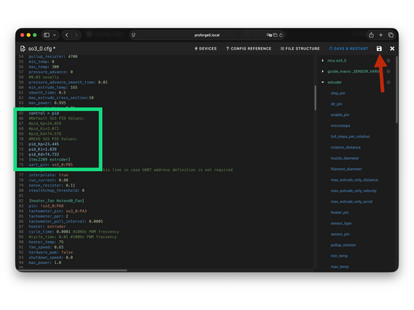 If you only have the default SO3 extruders installed this step can be skipped.