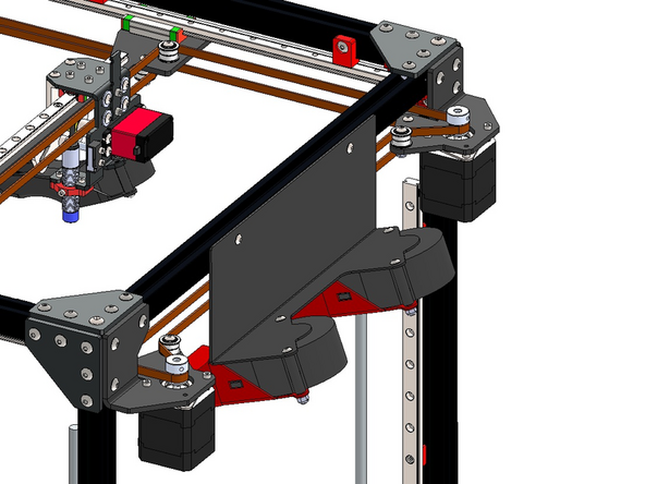 Install the assembly approximately 94mm from the edge of the motor bracket.