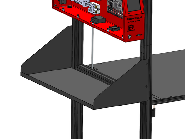 Install the Dry Box Platform to the left side of the frame with M5 x 6mm bolts and M5 T-Nuts.