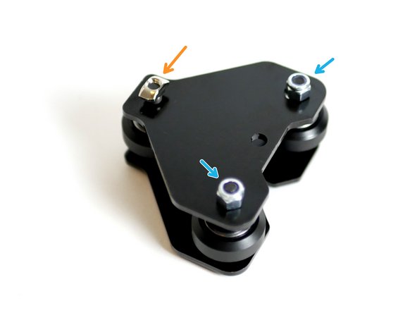 Complete the assembly by securing the guided Y-Idler support bracket: