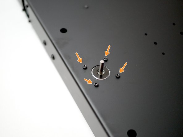 Fix the two 1.8 degree NEMA 17 motors to the base. Serial No. 42BYGH438.