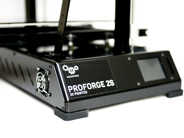 Apply to the front of the machine the Proforge 2S Sticker.