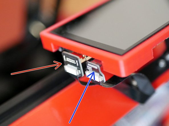 Connect the cables to the display ports as shown.