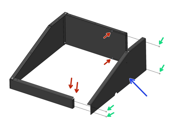 Install the rear panel to the assembly.