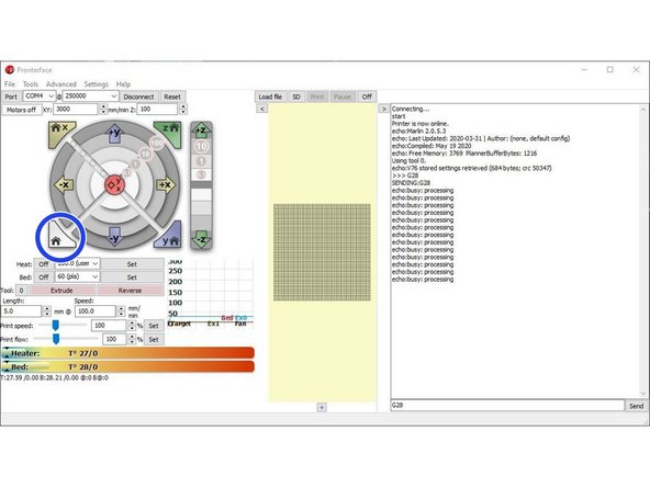 Home all of the axes by clicking here or sending G28.