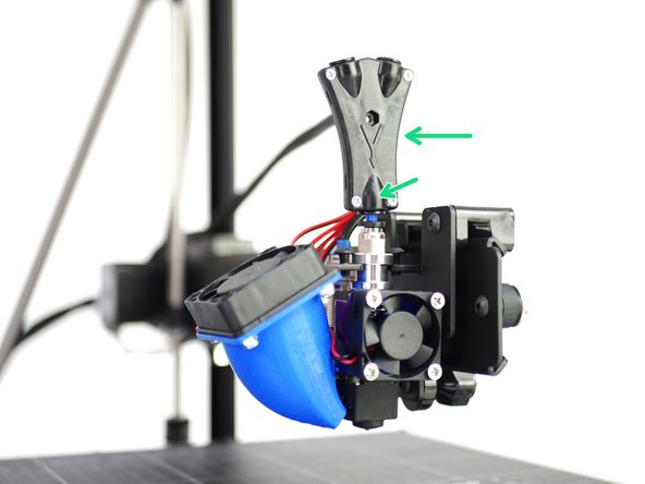 Push the other end of the tubing into the hotend, it should go all the way down to the nozzle.