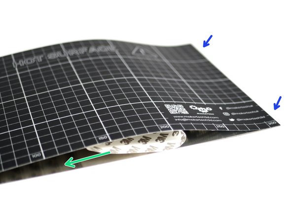 Peel away the backing from the right side of the surface sticker.