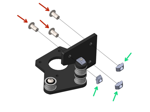 Similarly prepare the two motor brackets as shown: