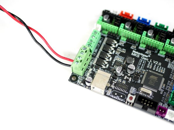 Red cable to positive and black to negative.