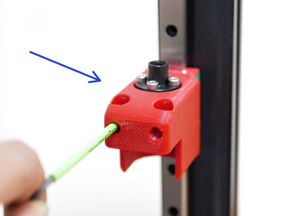 Mount the 3d printed carriage to the rail carriage as shown.