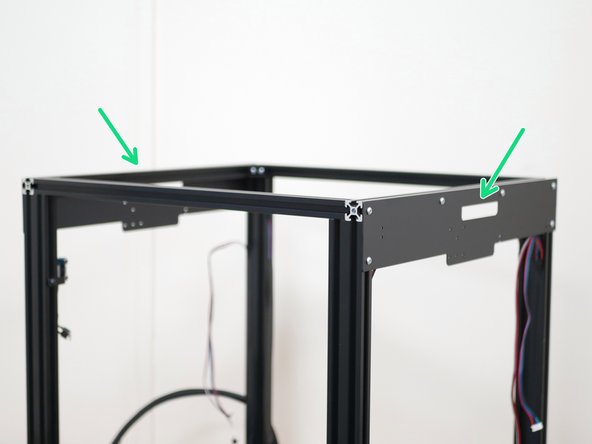 Install the two side panels as shown.