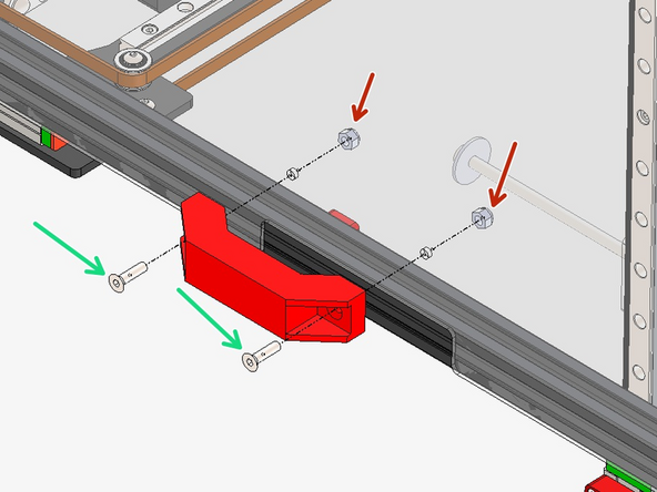 Fix the handle to the panel:
