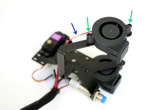 Install the second print fan onto it's mount with two M4 x 22mm bolts and M4 Nyloc Nuts.