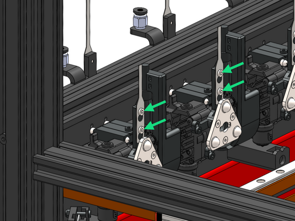 Slide the print heads onto the docking pins.