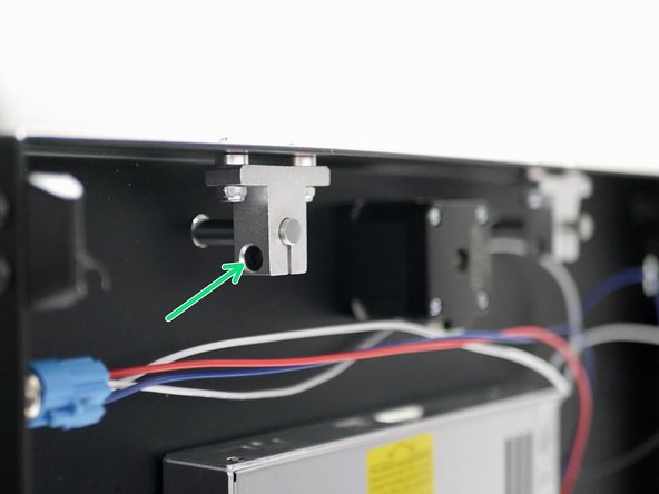 Secure the shafts onto the mounts by firmly tightening the M4 bolts on each bracket.