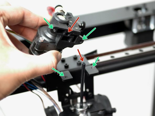 Secure the Orbiter Extruder as shown.