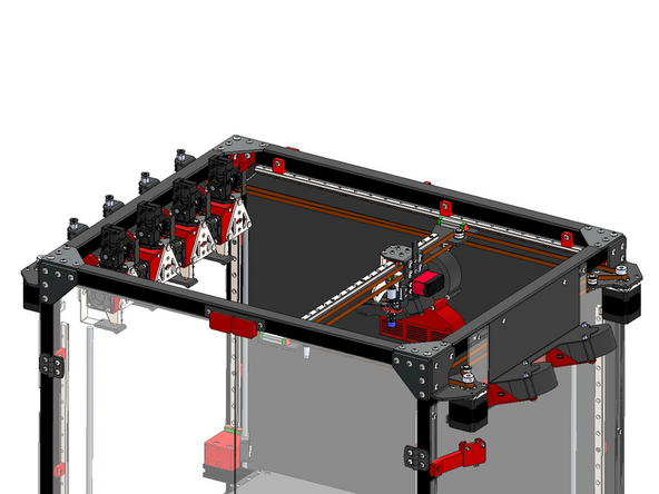 Cut the foam tape into four sections and stick them onto the top of the frame as shown.