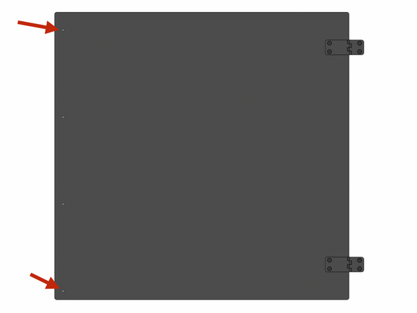 The Lower Door panel is not symmetrical, the distance between the upper hole and the top edge is greater than the lower.