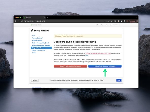 We recommend enabling the blacklist.