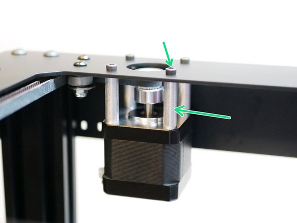 Refit the motor bolts and spacers.