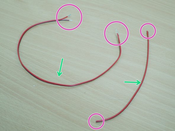 Take the 60CM cable and cut it into 40CM and 20CM lengths.