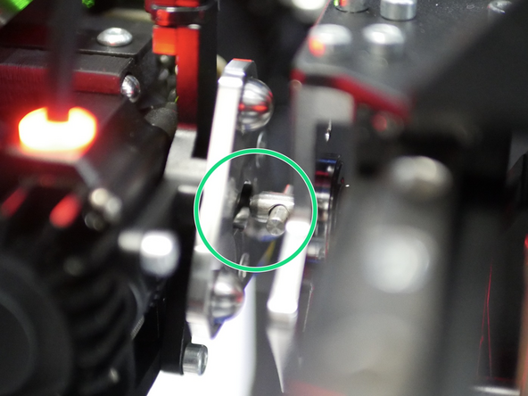Restore the cam pin to its select angle (30/horizontal).