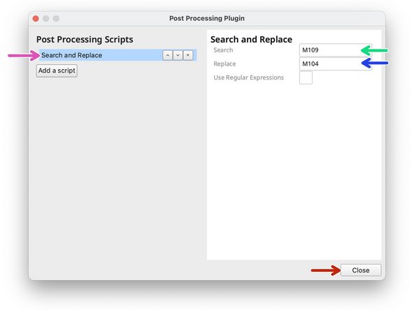 Go to Extension -&gt; Post Processing -&gt; Modify G-code