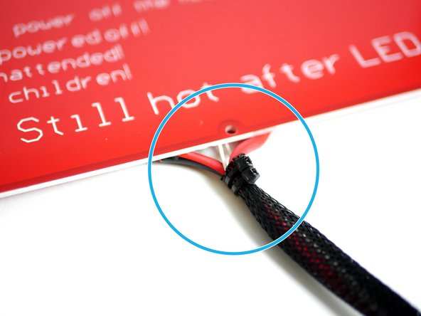 Tie the end with cable ties to hold in place.