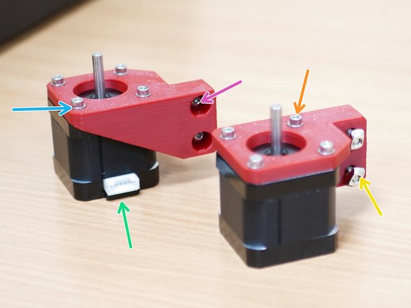 As before, the mounts are mirrored. These two motors will be installed at the rear of the base.