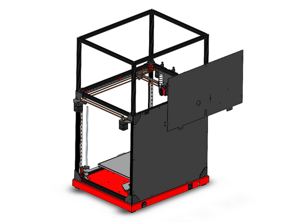 Fix the rear roof panel onto the frame using M4x8mm button head bolts and M4 T-Nuts.