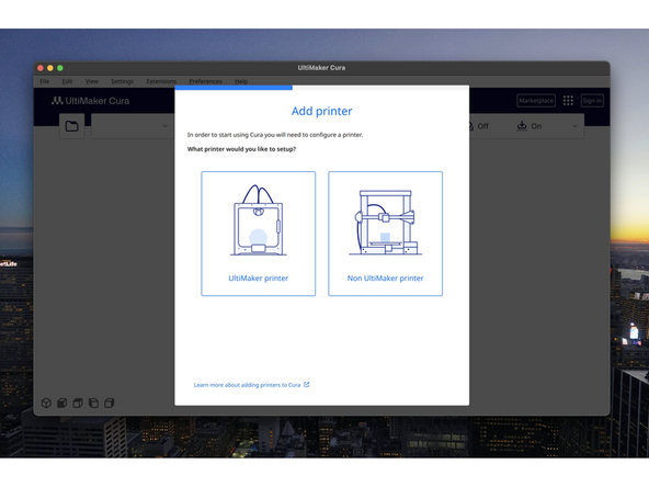 Select Non-Ultimaker printer.