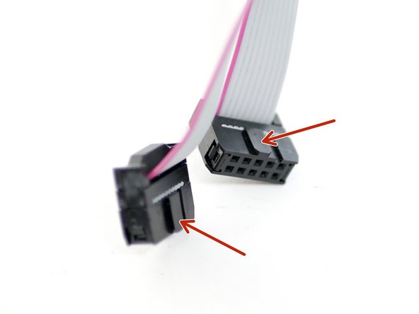 Make sure that your cables match the orientation shown. EXT1 from the LCD screen should go to EXP1 on the board.