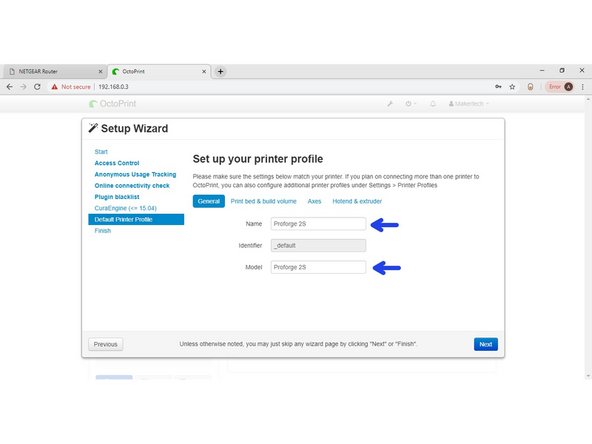 Appropriately name your Proforge: